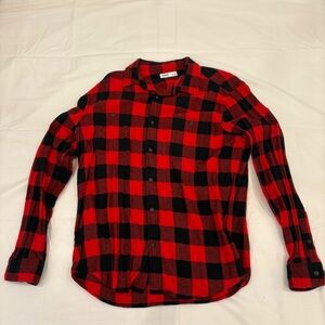 Sonoma Red and Black Plaid Flannel Shirt